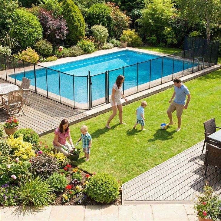 Durable Aluminum PVC Mesh Safety Pool Fencing high quality