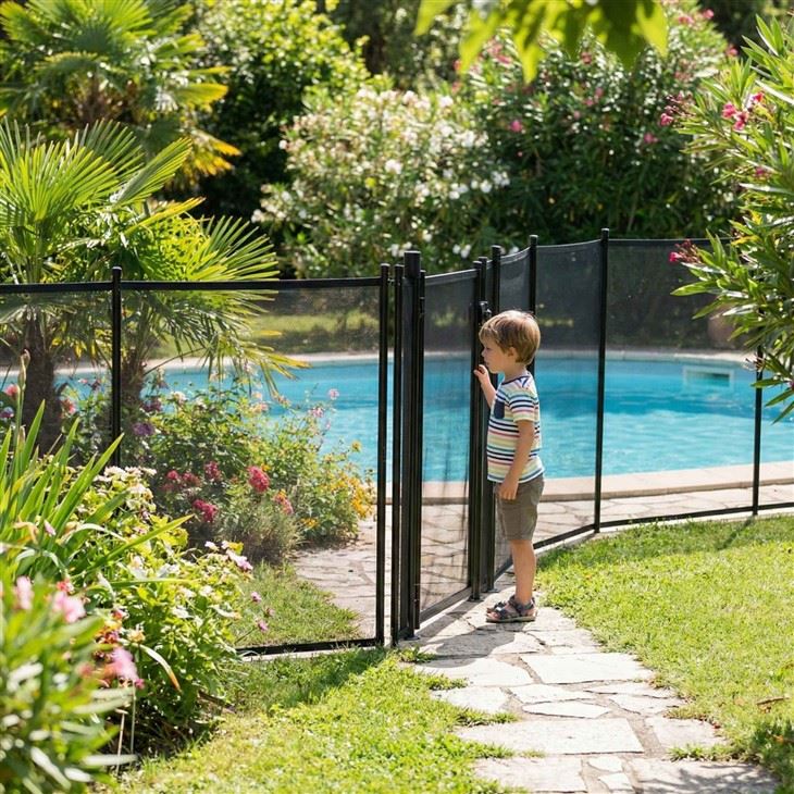 Portable PVC Mesh Pool Fence System factory